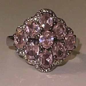 Gorgeous! Karis Pink Topaz Sterling Silver Ring